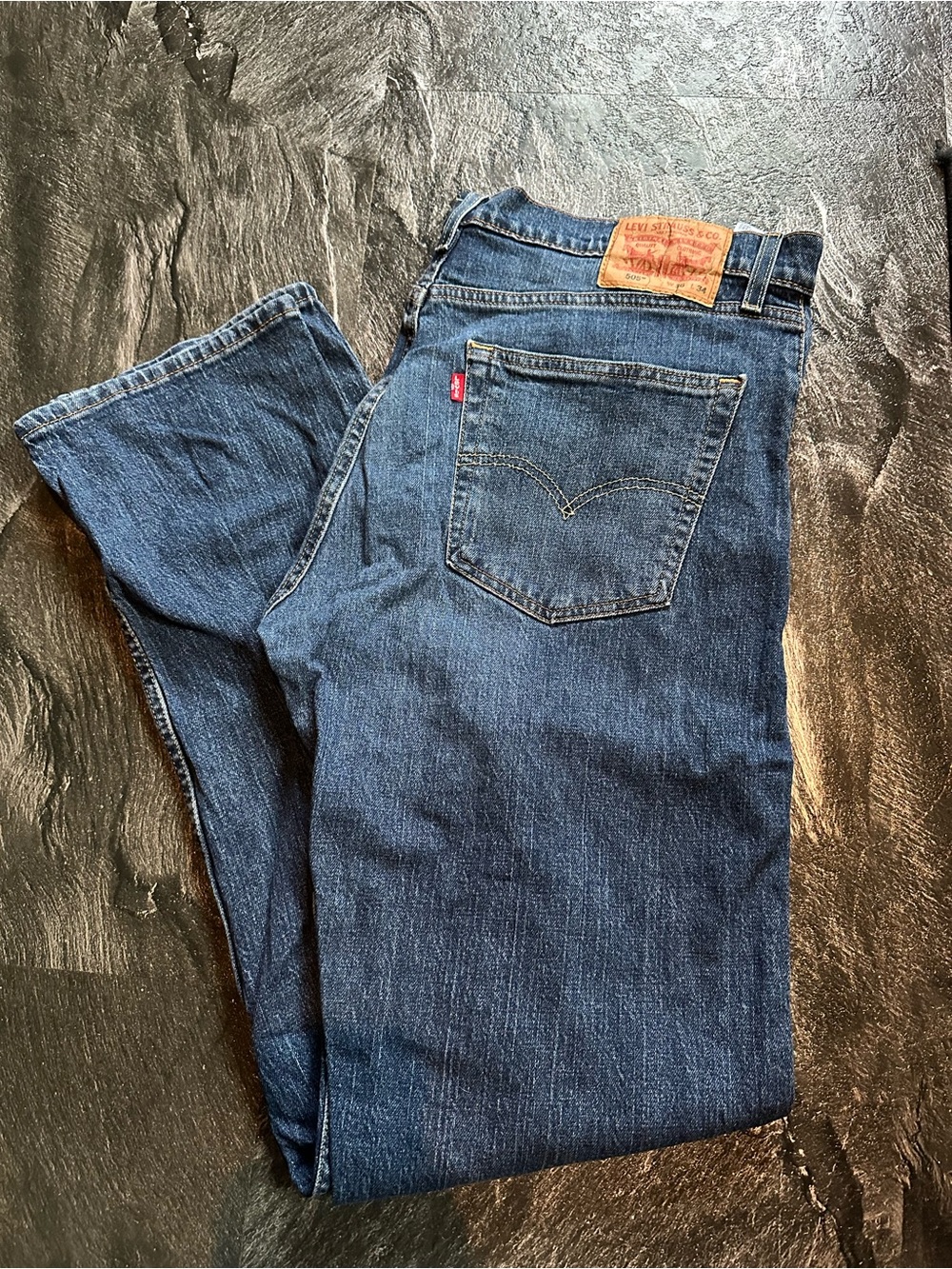 Levi's Dark Blue Straight Leg Jeans